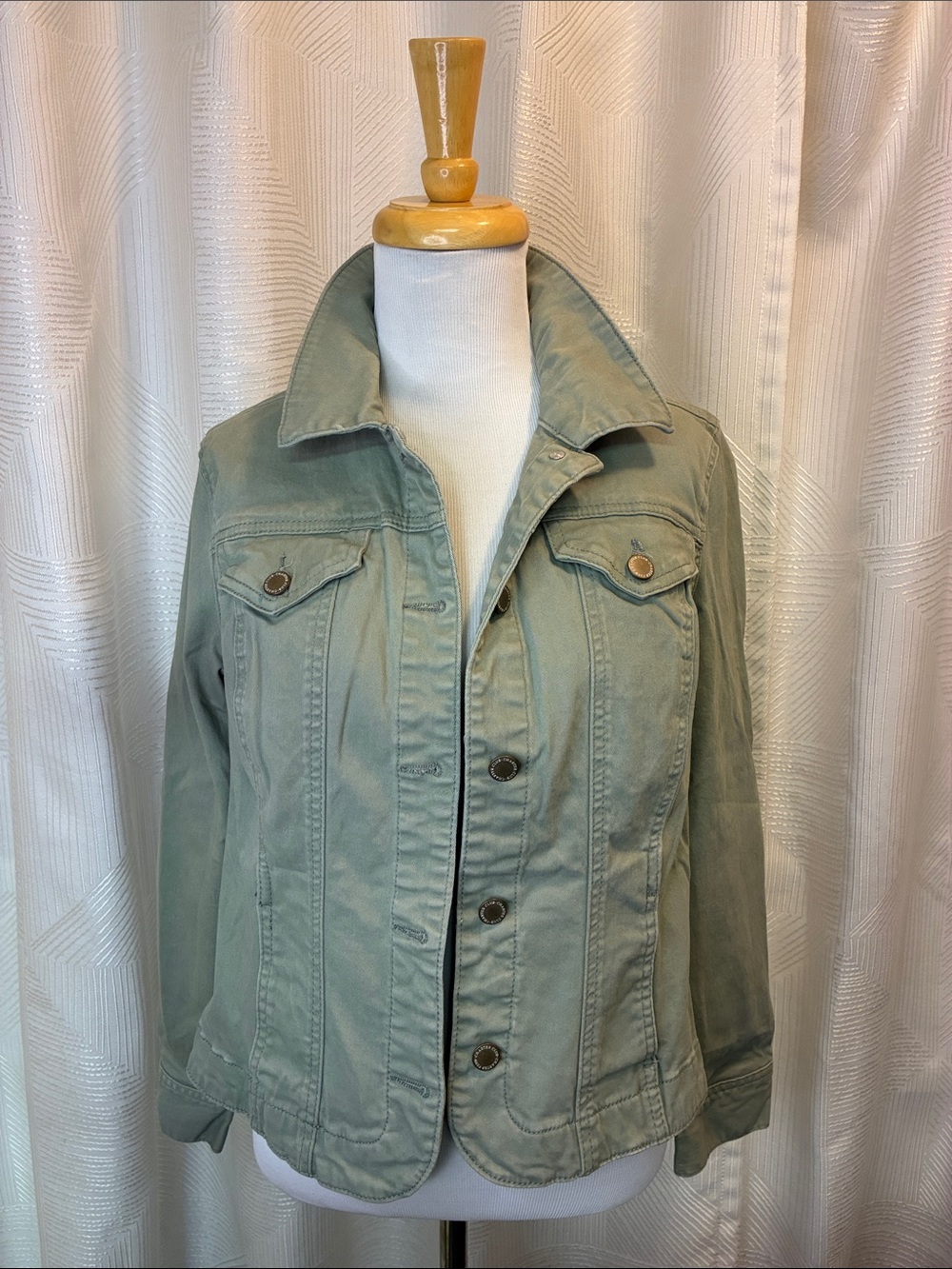 Charter Club Sage Green Jean Jacket